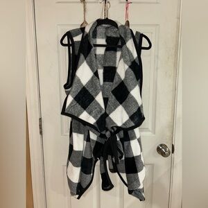 SHEIN belted blanket shawl vest